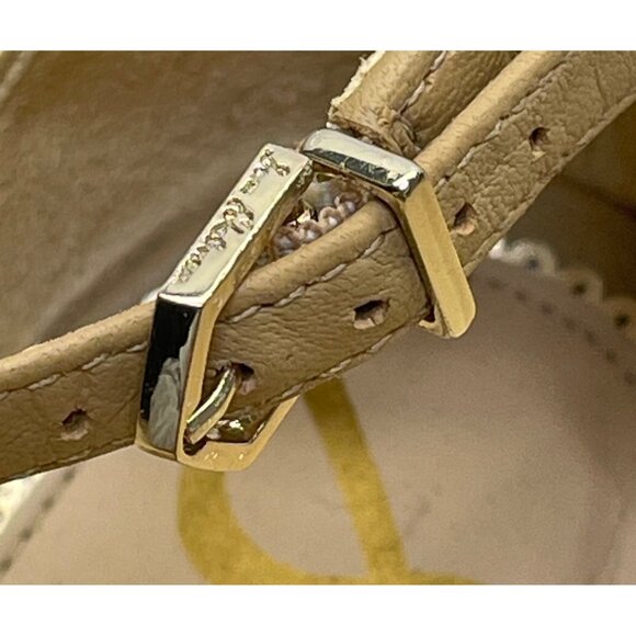 Sam Edelman Women’s Beige Leather Block Heel Ankle Buckle Strap Sandals Size 10 - Picture 5 of 10